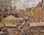 Camille Pissarro morning market Germany oil painting artist
